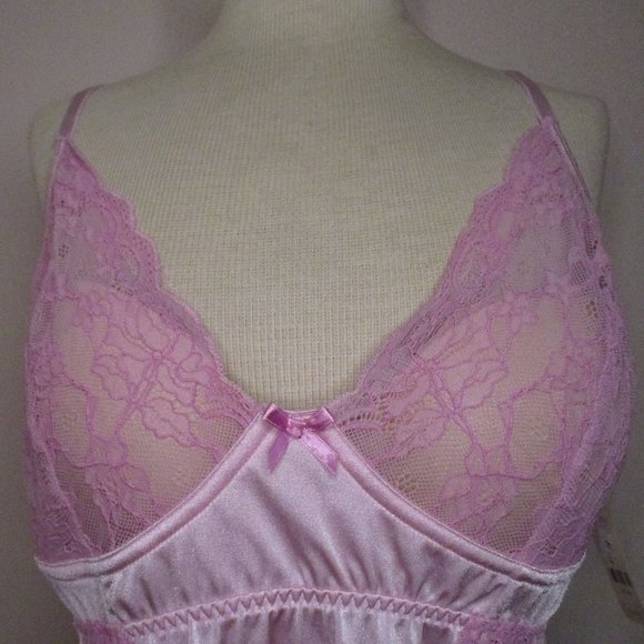 Cacique Chemise Top Light Pink Lilac 18/20 2X NWT Summer Sexy Lingerie Honeymoon - Picture 3 of 10
